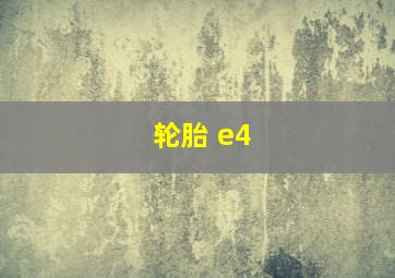 轮胎 e4